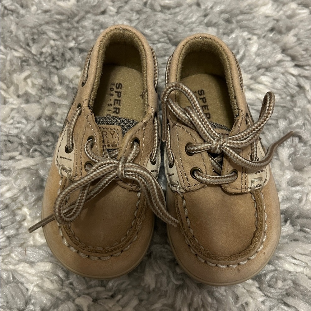 Sperry Light Brown Baby Boat Shoes